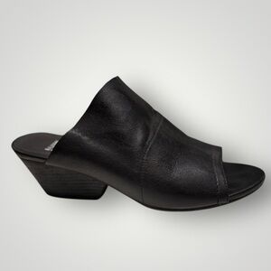 Eileen Fisher Juju Tumble Leather Open Toe Slip On Mule Size 8.5